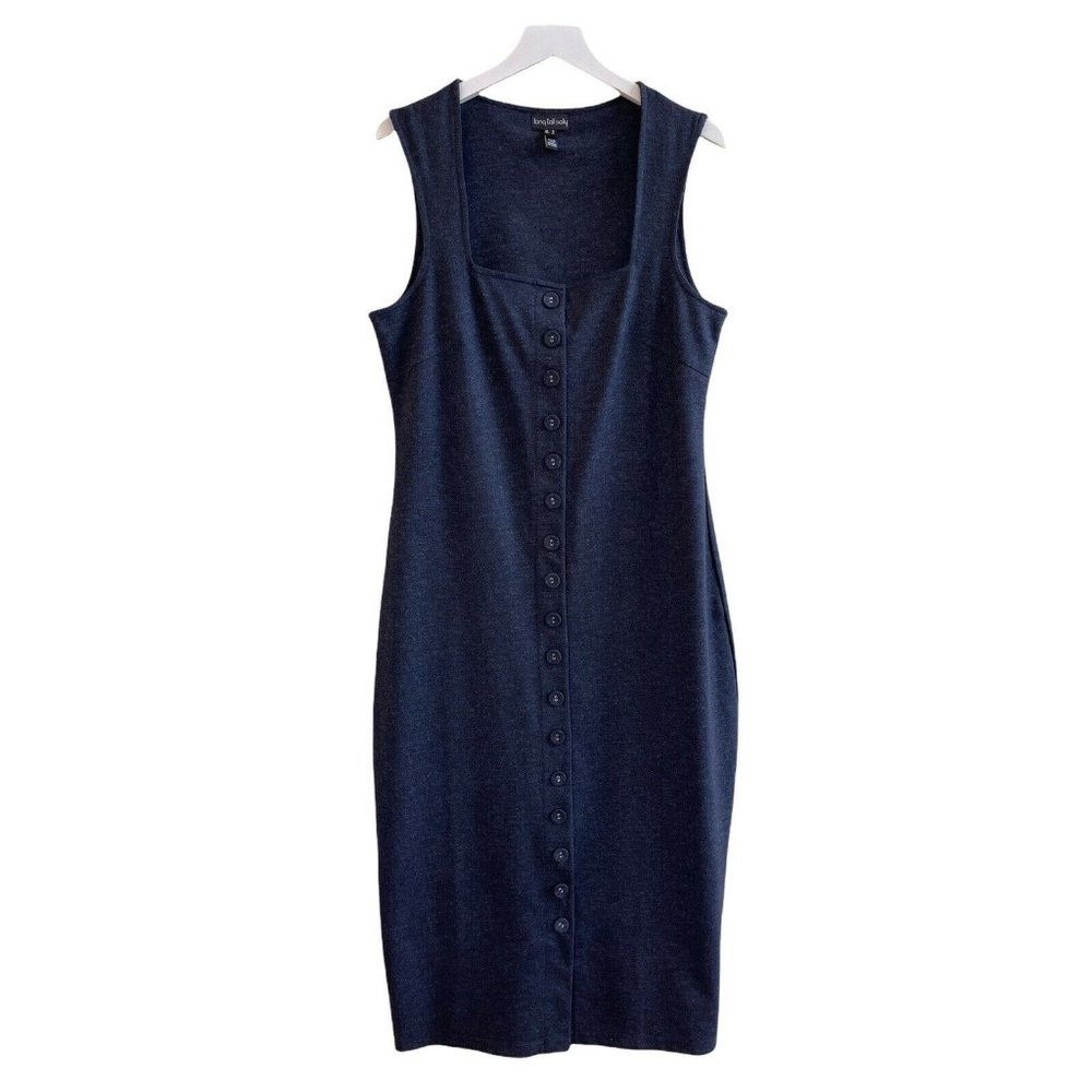 Long Tall Sally Button Front Bodycon Midi Dress